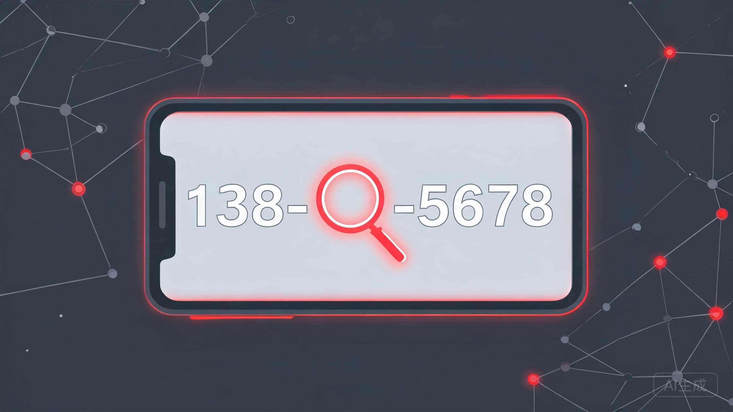 手机号码中间四位查询示意图